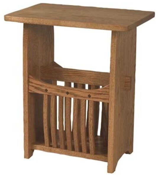 Amish Magazine Rack Table