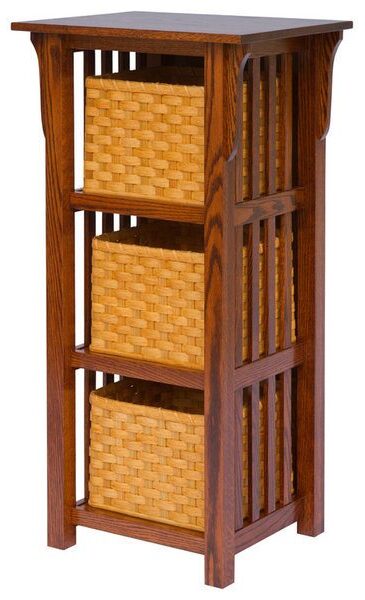 Amish Basket Upright Mission Style Shelf