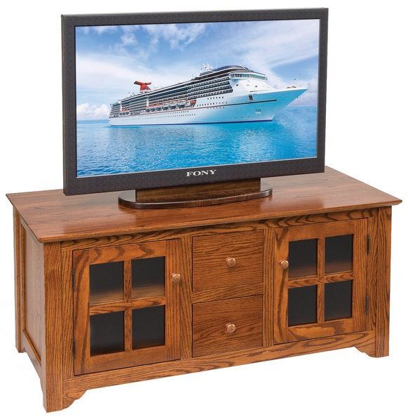 Custom 50 inch Flush Mission T.V. Unit with Drawers