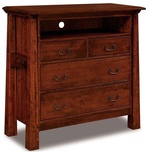 Amish Artesa Tall Four Drawer Media Chest