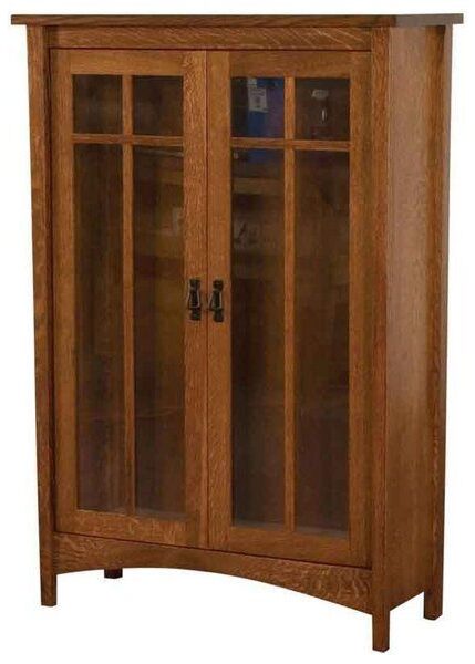 Amish Arts and Crafts Bookcase with Doors