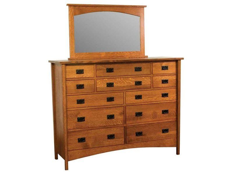 Amish Arts and Crafts Twelve Drawer Dresser