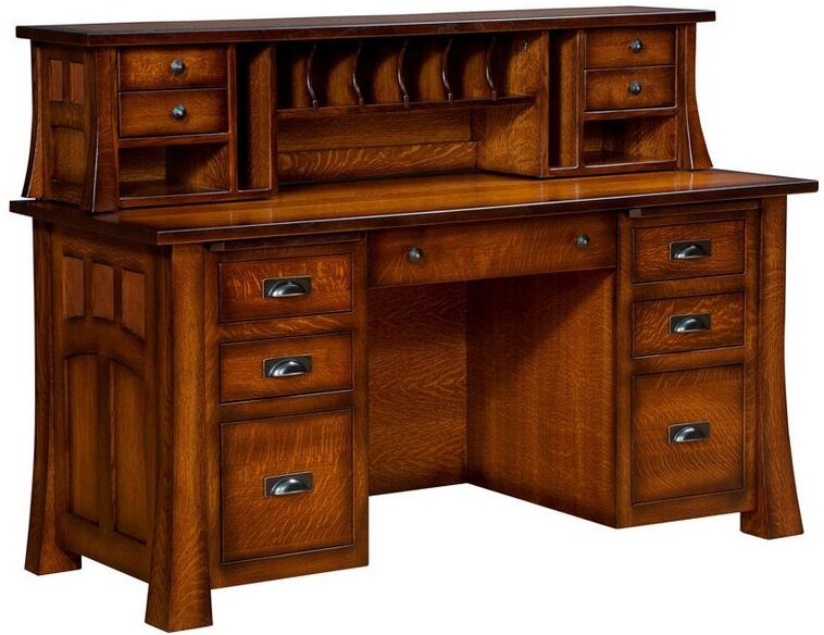 Custom Bridgefort Mission File Desk and Topper