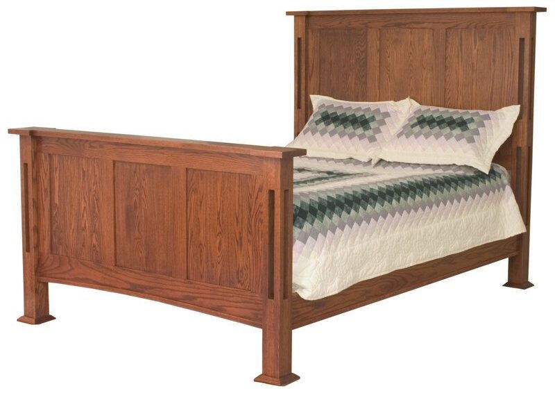 Amish Brooklyn Mission Panel Bed