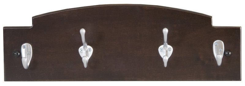 Custom Brown Maple Two Hook Coat Rack - Two Hook Key Holder