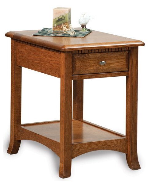 Amish Carlisle Open End Table with Drawer