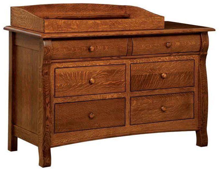 Custom Castlebury Six Drawer Changer Dresser