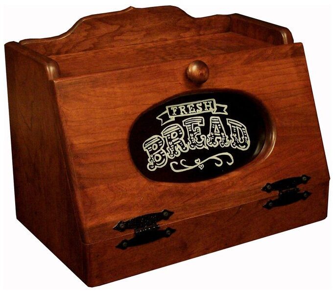 Custom Cherry Bread Box with Plexiglas Front