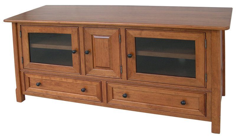 Amish Cherry West Lake Flat Screen TV Cabinet