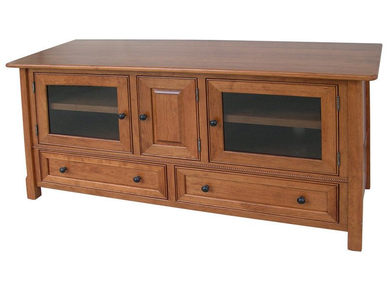 Amish Cherry West Lake Flat Screen TV Cabinet