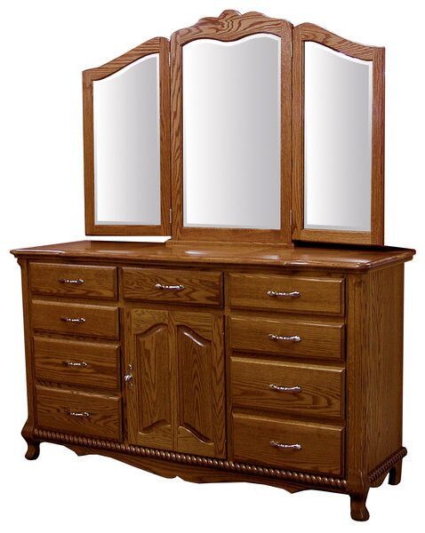 Solid Classic 66" Dresser with Mirror