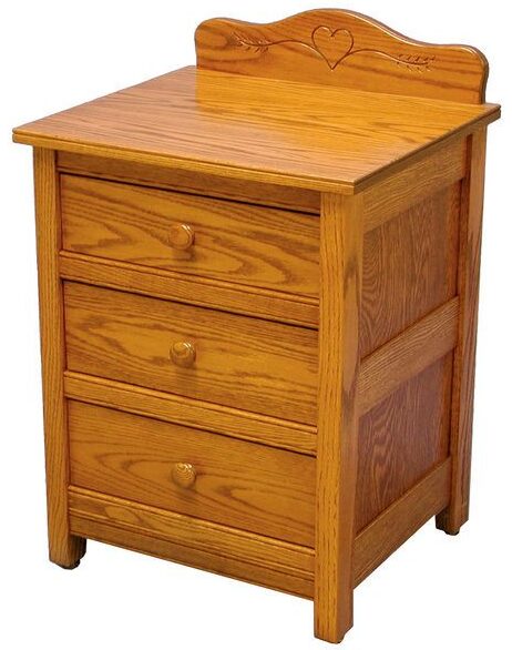 Custom Country Mission 3 Drawer Nightstand with Splash-board