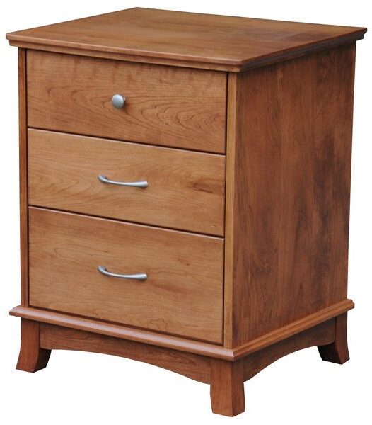 Custom Crescent Collection 3 Drawer Nightstand