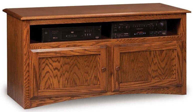 Amish Durham Two Door TV Stand with Media Opening