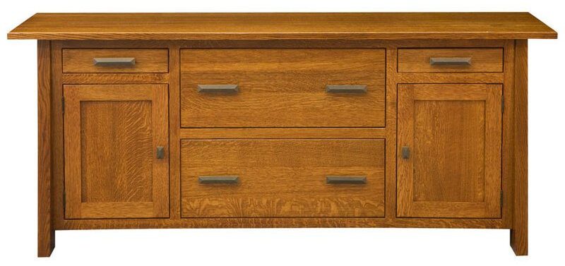 Custom Freemont Mission Wide Credenza