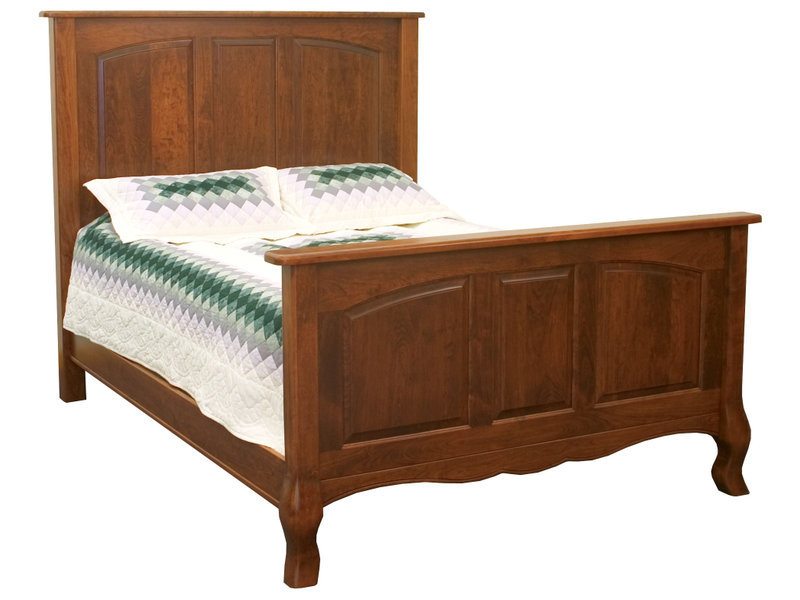 Hardwood French Country Panel Bed