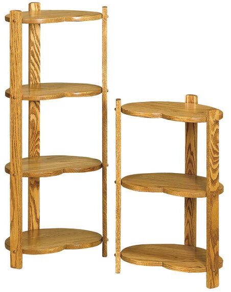 Amish Heart Shaped Three and Four Tier Stands
