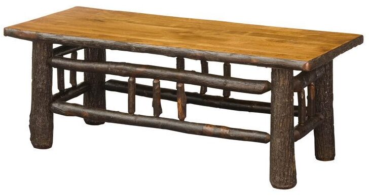 Amish Hickory Coffee Table Lumberjack Collection