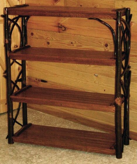 Amish Hickory Four Shelf Stand