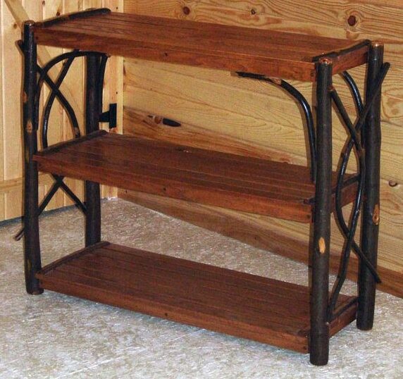 Amish Hickory Three Shelf Stand