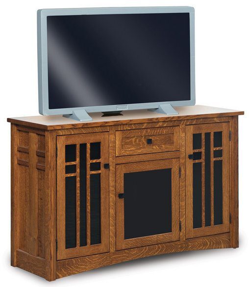 Amish Kascade Three Door, One Drawer LCD Console