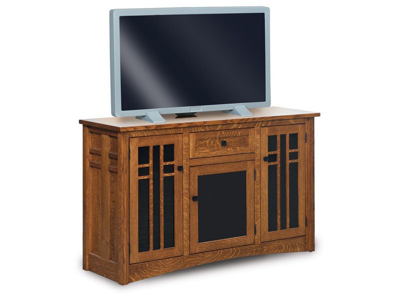Amish Kascade Three Door, One Drawer LCD Console