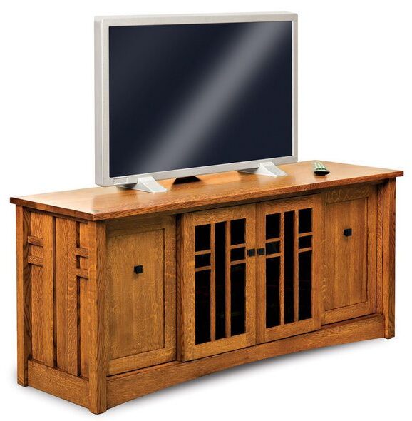 Amish Kascade Two Door, Two Drawer LCD Stand