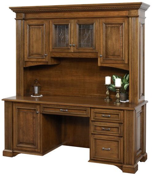 Amish Lincoln 72 Inch Credenza Base and Hutch