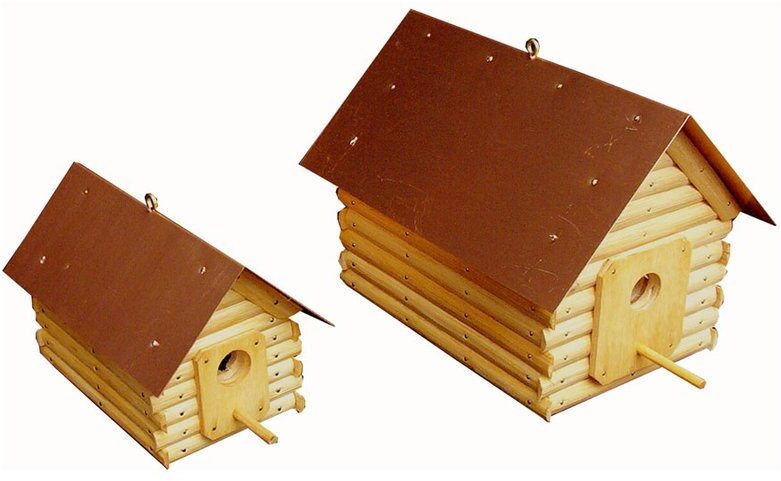 Custom Log Cabin Birdhouse (Large and Small)