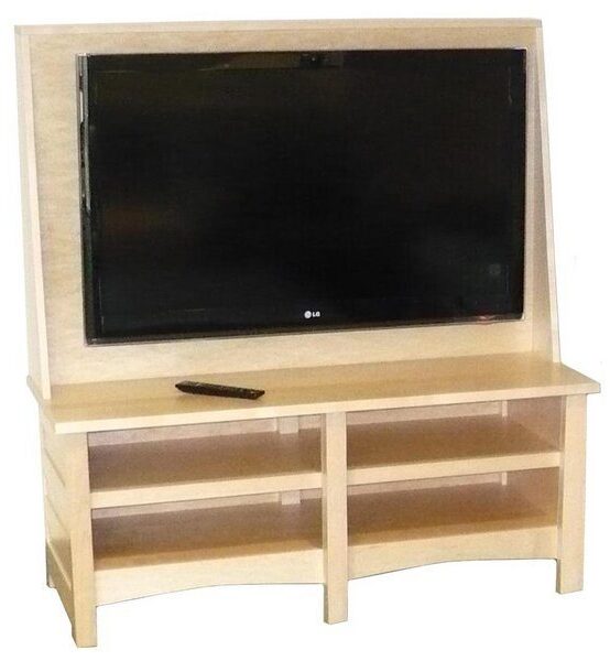Amish Clarks Mission TV Stand with TV