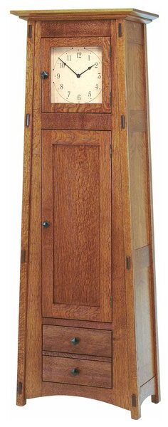 Amish McCoy Clock with Wood Door