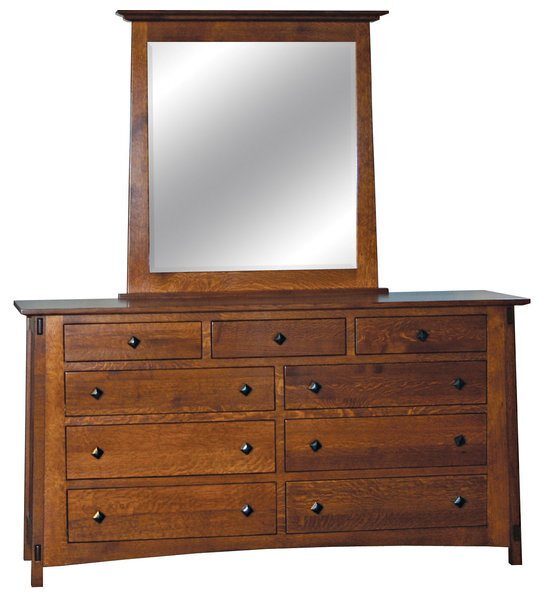 Amish McCoy Dresser with Rectangle Mirror