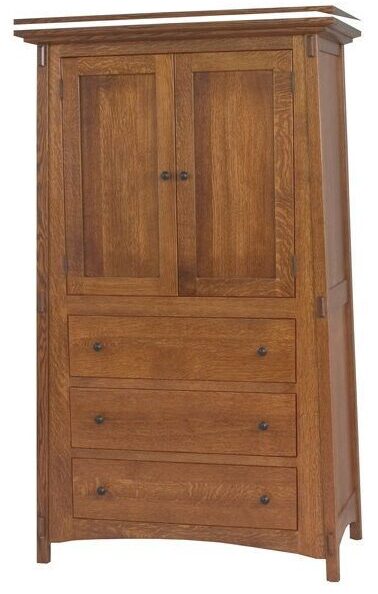Amish McCoy Three Drawer, Two Door Armoire