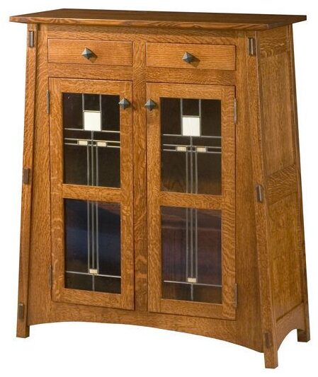 Amish McCoy Two Door Cabinet with Glass Panels