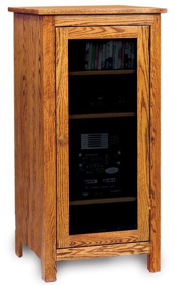 Amish Mission Oak Stereo Cabinet