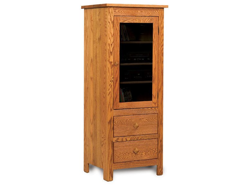 Amish Mission One Door Stereo Cabinet