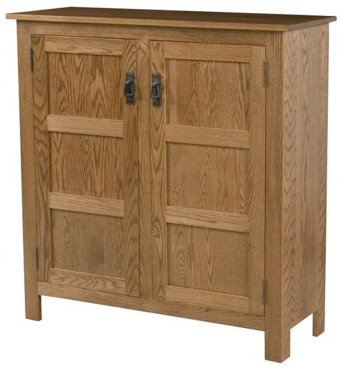 Custom Mission Style Flush Two Door Cabinet with Reverse Paneling