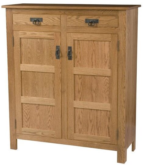 Custom Mission Style Flush Two Door Cabinet with Reverse Panels