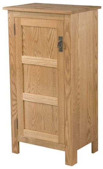 Custom Mission Style One Door Cabinet with Reverse Paneling