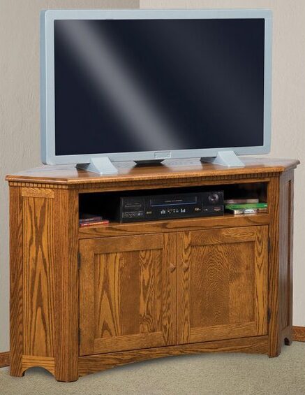 Amish Mission Two Door Corner LCD Stand