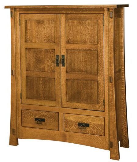 Amish Modesto Two Door Cabinet with Reverse Panels