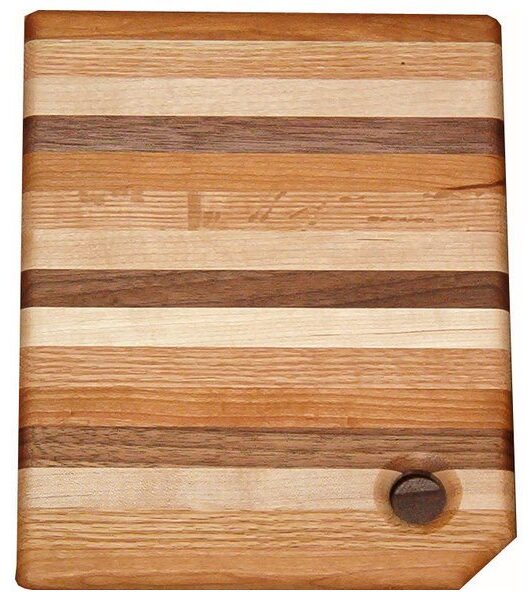 Amish Narrow Striped Multi Wood Cutting Board