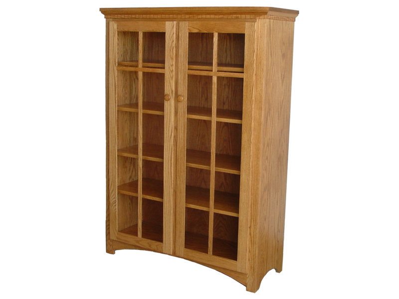 Amish Oak Bookcase with Doors