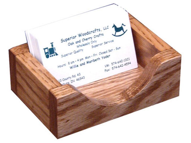 Custom Oak Business Card Box