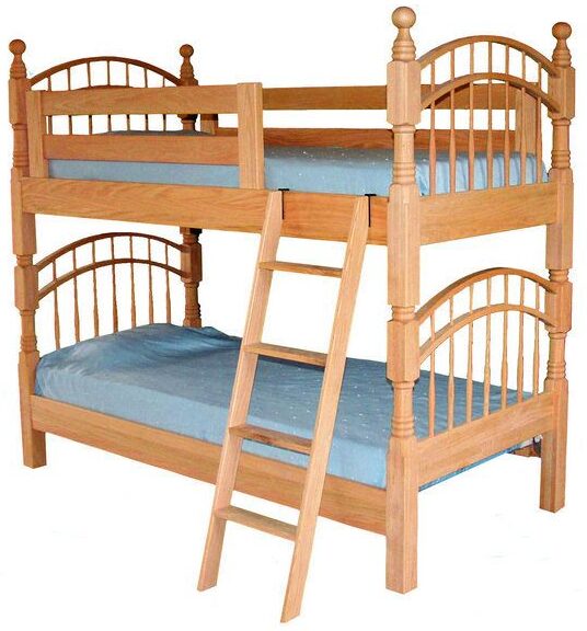 Custom Pine Hollow Double Bow Bunk Bed