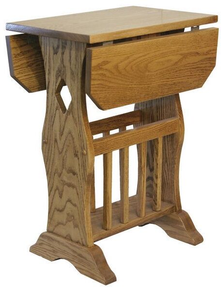 Amish Magazine Drop Leaf Table