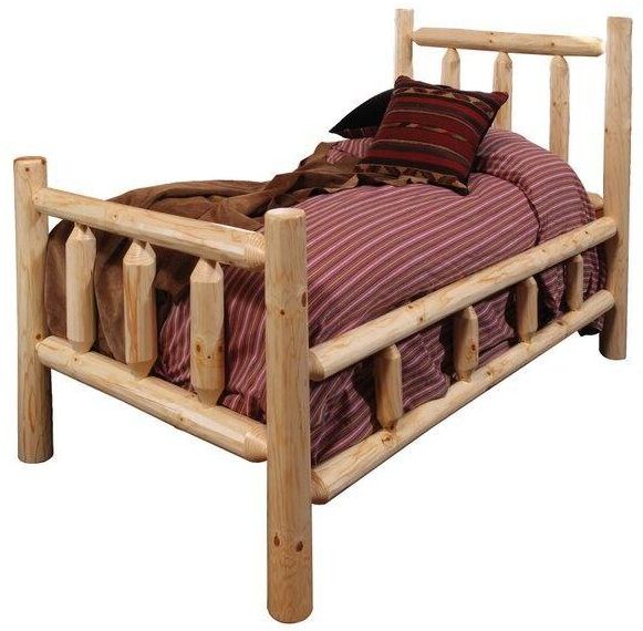 Custom Rustic Pine Twin Bed