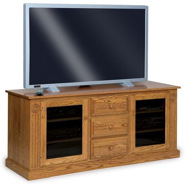 Amish Victorian Two Door, Three Drawer LCD Stand