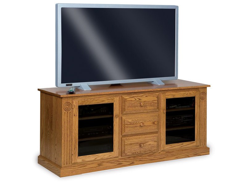 Amish Victorian Two Door, Three Drawer LCD Stand