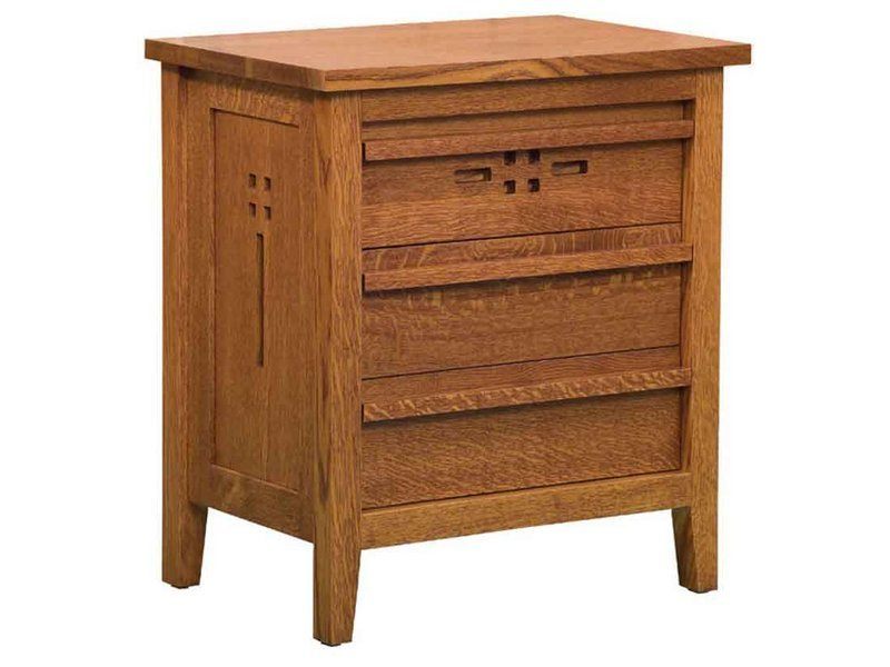 Amish West Village Three Drawer Nightstand